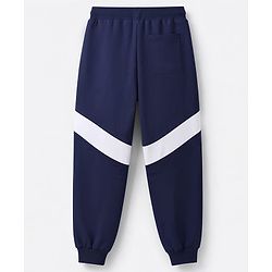 Pine Kids Knit Full Length Striped Printed Lounge & Track Pant - Blue