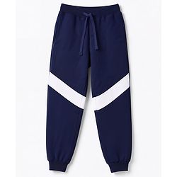 Pine Kids Knit Full Length Striped Printed Lounge & Track Pant - Blue