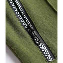 Pine Kids Knit Full Length Solid Lounge Pant - Olive Green