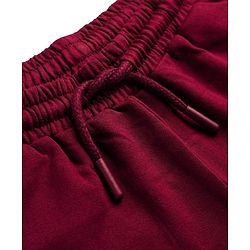 Pine Kids 100% Cotton Looper Knit Solid Shorts - Burgundy