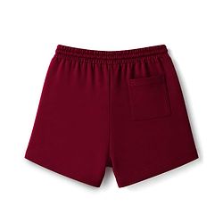 Pine Kids 100% Cotton Looper Knit Solid Shorts - Burgundy