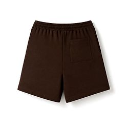 Pine Kids 100% Cotton Looper Knit Solid Shorts With Tape Detailing - Brown
