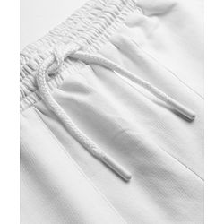 Pine Kids 100% Cotton Looper Knit Solid Shorts With Text Print - White
