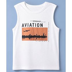 Pine Kids 100% Cotton Woven Full Sleeves Checked Shirt and T-Shirt with Nation Print - Rust Orange