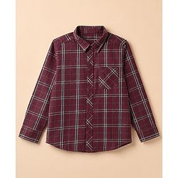 Pine Kids 100% Cotton Woven Full Sleeves Shirt And T-Shirt with Half Sleeves And Inspire Someone Today Text Print - Maroon