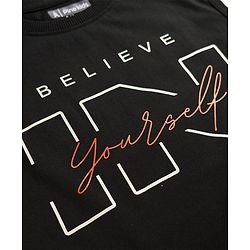 Pine Kids 100% Cotton Woven Full Sleeves Checks Shirts and T-shirt with Half Sleeves Tee and Believe In Yourself Print - Beige