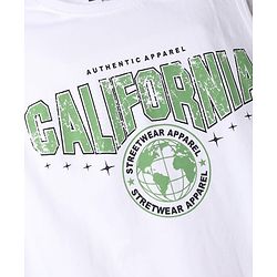 Pine Kids 100% Cotton Woven Half Sleeves Checked Shirt and T-Shirt with California Text Print - Green