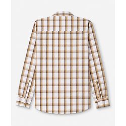 Pine Kids Cotton Woven Checks Shirt with Full Sleeves in Beige