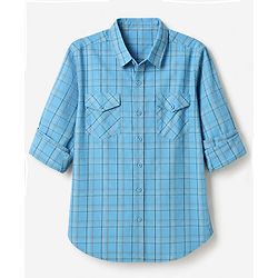 Pine Kids Cotton Woven Full Sleeves Checks Shirt - Light Blue