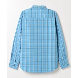Pine Kids Cotton Woven Full Sleeves Checks Shirt - Light Blue