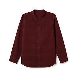 Pine Kids Cotton Woven Solid Shirt with Full Sleeves in Maroon for 4-5 Years