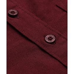 Pine Kids Cotton Woven Solid Shirt with Full Sleeves in Maroon for 4-5 Years