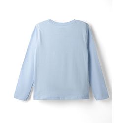 Pine Kids Disney Single Jersey Knit T-Shirt with Full Sleeves and Minnie and Daisy Print - Sky Blue