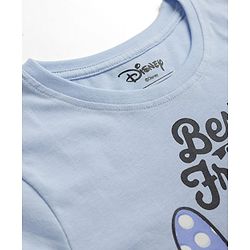 Pine Kids Disney Single Jersey Knit T-Shirt with Full Sleeves and Minnie and Daisy Print - Sky Blue