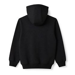 Pine Kids Knit Full Sleeves Hooded Sweatshirt With Paris Detailing - Black