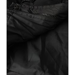 Pine Kids Woven Full Sleeves SolidHooded Padded Quilted Winter Jacket - Black