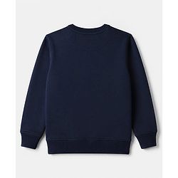 Pine Kids Knit Sweatshirt with Full Sleeves and Letter Print in Navy Blue for 4-5 Years