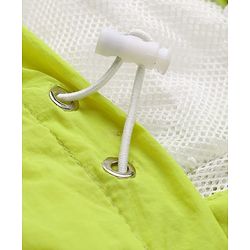 Pine Active Full Sleeves Ultra Comfort Color Block Hooded Jacket - Lime Green