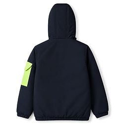 Pine Active Woven Full sleeves Ultra comfort Atheliesure Hooded Jacket - Navy Blue