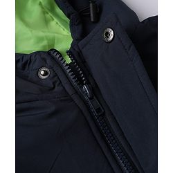 Pine Active Woven Full sleeves Ultra comfort Atheliesure Hooded Jacket - Navy Blue