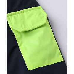 Pine Active Woven Full sleeves Ultra comfort Atheliesure Hooded Jacket - Navy Blue