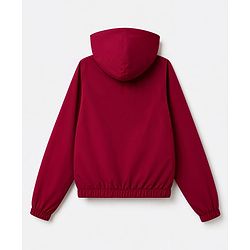 Pine Active Woven Full Sleeves Ultra Comfort Atheliesure Hooded Jacket - Maroon