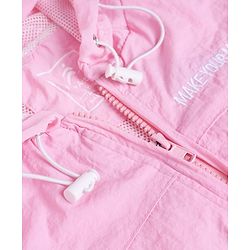 Pine Active Woven Full sleeves Ultra comfort Atheliesure Hooded Jacket - Pink