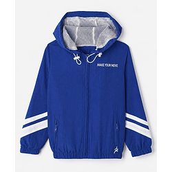 Pine Active Woven Full sleeves Ultra comfort Atheliesure Hooded Jacket - Royal Blue