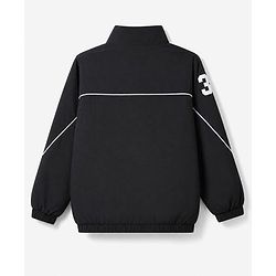 Pine Active Woven Full sleeves Ultra Comfort Atheliesure Jacket with Stand Collar - Black