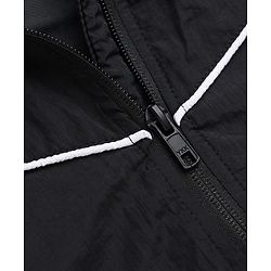Pine Active Woven Full sleeves Ultra Comfort Atheliesure Jacket with Stand Collar - Black