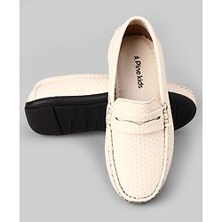 Pine Kids Formal & Party Wear Slip On Loafer - Off White