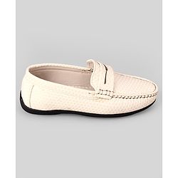Pine Kids Formal & Party Wear Slip On Loafer - Off White