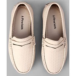 Pine Kids Formal & Party Wear Slip On Loafer - Off White