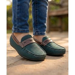 Pine Kids Slip On Formal & Party Wear Loafers - Green