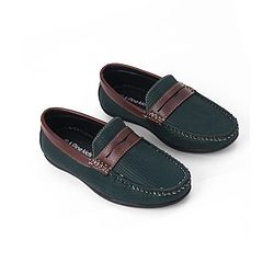 Pine Kids Slip On Formal & Party Wear Loafers - Green