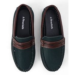 Pine Kids Slip On Formal & Party Wear Loafers - Green
