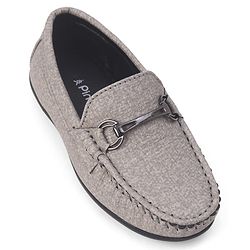 Pine Kids Slip-On Formal & Party Wear Shoes - Grey