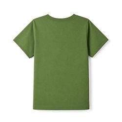 Pine Kids Cotton Knit Half Sleeves Co-Ords T-Shirt & Pyjama Night Suit with Typography & Mountain Print - Green