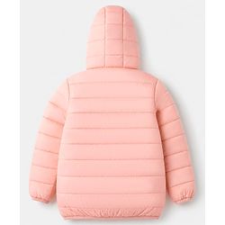Pine Kids Woven Full Sleeves Padded Hooded Winter Reversible Jacket - Pink