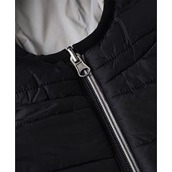 Pine Kids Woven Full Sleeves Padded Hooded Winter Reversible Jacket - Black