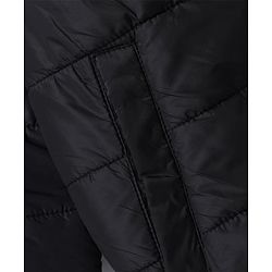 Pine Kids Woven Full Sleeves Padded Hooded Winter Reversible Jacket - Black