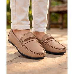 Pine Kids Formal & Party Wear Slip on Shoes - Beige