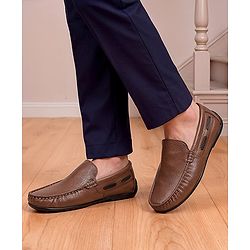 Pine Kids Formal & Party Wear Slip On Loafer - Brown