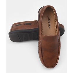 Pine Kids Formal & Party Wear Slip On Loafer - Brown