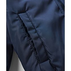 Pine Kids Woven Padded Quilted Winter Jacket with Full Sleeves in Navy Blue