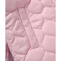 Pine Kids Woven Padded Quilted Winter Jacket with Full Sleeves in Pink