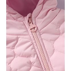 Pine Kids Woven Padded Quilted Winter Jacket with Full Sleeves in Pink