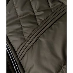 Pine Kids Woven Hooded Padded/Quilted/ Winter Jacket with Full Sleeves - Olive Green