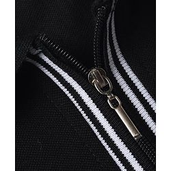 Pine Kids Cotton Knit Polo T-Shirt with Half Sleeves - Black