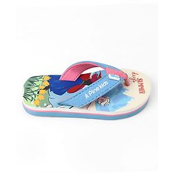 Pine Kids Disney Slip-On Closure Flip Flops With Frozen Print - Blue